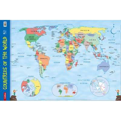 Countries of the World - Wall Map (Sheet map, rolled)
