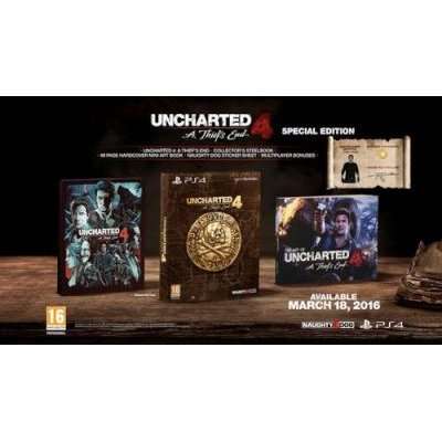 Uncharted 4: A Thief's End - Special Edition (PlayStation 4, Blu-ray disc)
