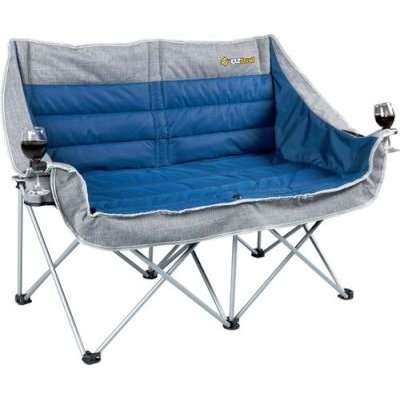 Oztrail Galaxy 2 Seater Sofa (240kg) (Grey / Blue)
