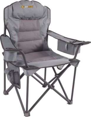 Oztrail Goliath Arm Chair (Grey) (250kg)