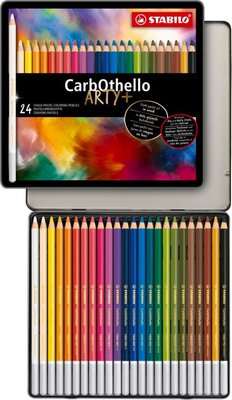 Stabilo Carbothello Pastel Pencil - Set of 24 in Metal Tin