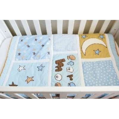 Snuggletime Linens 3 Piece Quilt Set (Moon & Stars)