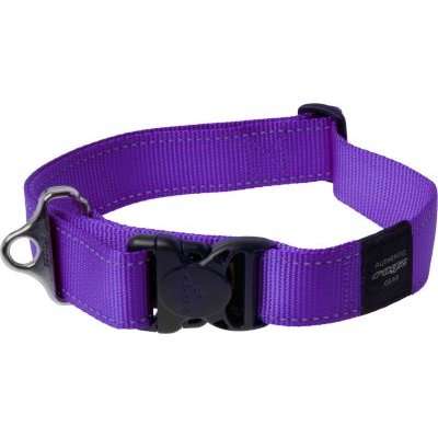 Rogz Utility Landing Strip Dog Collar - Extra Extra Large 40mm (Purple Reflective)