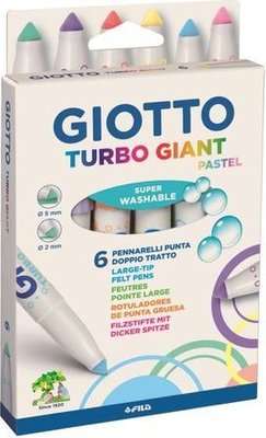Giotto Turbo Giant Conical Tip Pastel Pens (6 Pack)