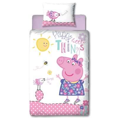 Peppa Pig 'Happy' Panel Duvet Set (Single)