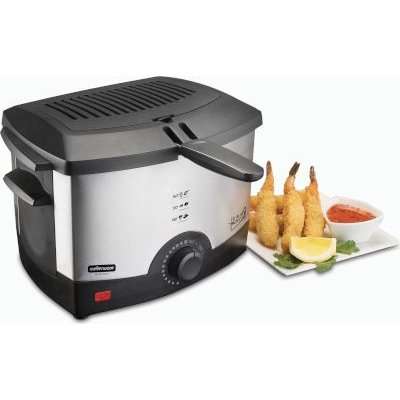 Mellerware Executive Wonton Deep Fryer (Black and Silver)