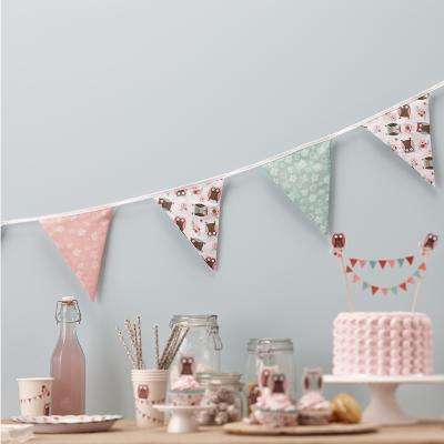 Patchwork Owl - Fabric Bunting (3,5 Metres)