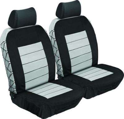 Stingray Ultimate Heavy Duty Front Car Seat Cover Set (4 Piece) (Black/Grey)