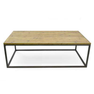 Sarah Jane Industrial Coffee Table with Wooden Top