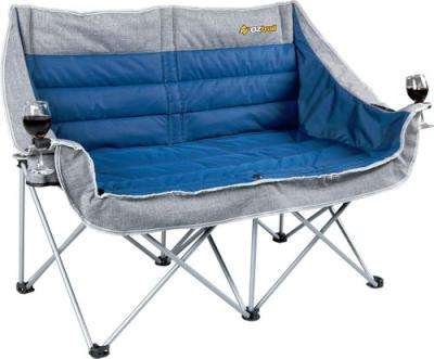 Oztrail Galaxy 2 Seater Sofa (240kg) (Grey / Blue)