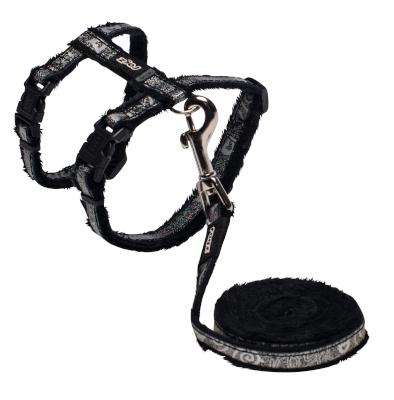 Rogz SparkleCat Cat H-Harness and Lead Combination - Small 11mm (Black)