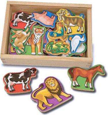 Melissa & Doug Magnetic Activities - Wooden Animal Magnets