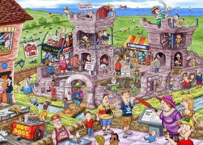 Jumbo Wasgij Back To 2, A 14th Century Castle Jigsaw Puzzle (1000 Pieces)