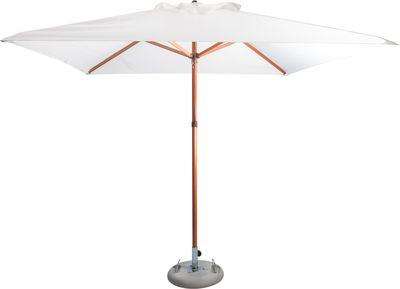 Cape Umbrellas Tokai Patio 2.5m Wooden Classic Line Umbrella (White) (Square)