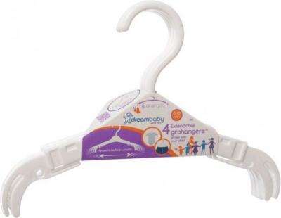 Dreambaby White Grohanger - 4 Pack