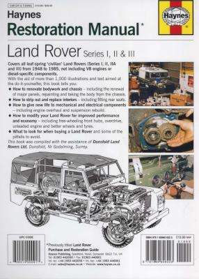 Land Rover Series I, II and III Restoration Manual (Hardcover, New edition)