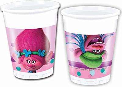 Trolls - 8 Plastic Cups (200ml)