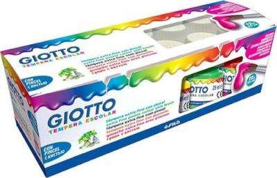 Giotto Paint Bottle Pot with Brush (25ml)(12 Pieces)