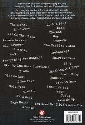 Ed Sheeran - Guitar Chord Songbook (Paperback)