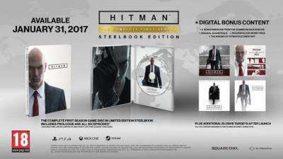 Hitman Complete 1st Season -  Steelbook Edition (XBox One, Blu-ray disc)
