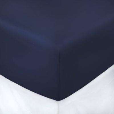 Horrockses Polycotton Fitted Sheet (King) (Navy)