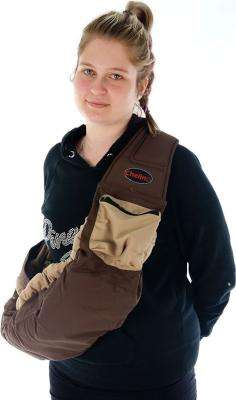Chelino Multi-Position Padded Baby Sling / Carrier - Brown / Beige