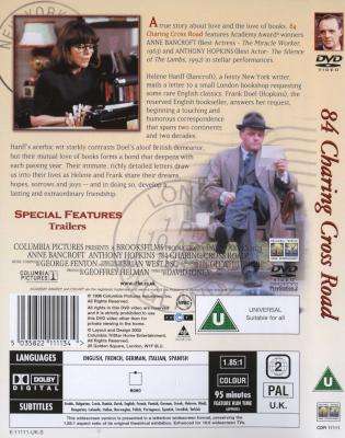 84 Charing Cross Road - (1986) (English & Foreign language, DVD)