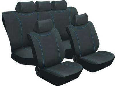 Stingray Aristocrat Car Seat Cover Set (11 Piece) (Black/Blue)