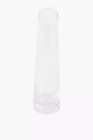 Slant Glass Vase - 5 x 19 cm