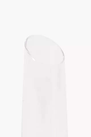 Slant Glass Vase - 5 x 19 cm