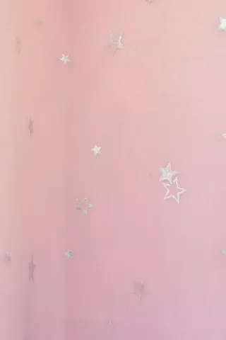 Pastel Ombre Stars Lined Voile Curtain 180x230cm
