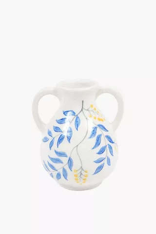 Olive Branch Vase with Handle - 17.5 x 20.5 cm