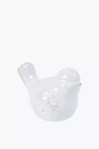 Floral Vintage Bird Statue - 7.5 x 11.5 cm