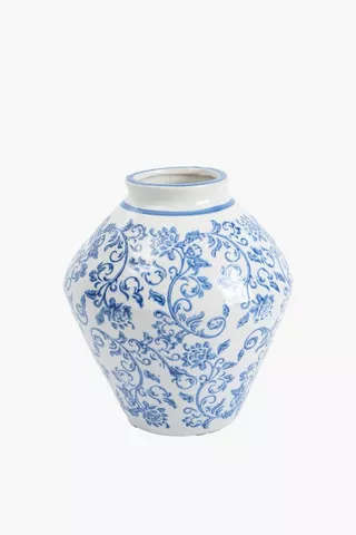 Delft Belly Vase - 20.5 x 22.5 cm