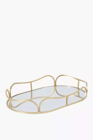 Metal Mirror Decor Tray - 30 x 5 cm