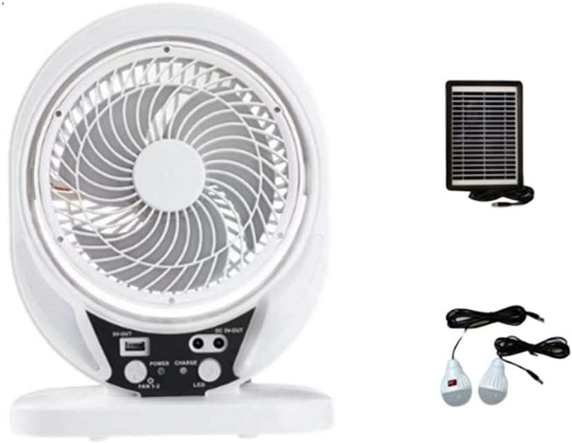 Solar Powered Fan And Led Globes with Solar Panel