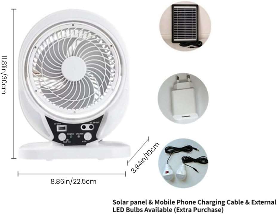 Solar Powered Fan And Led Globes with Solar Panel
