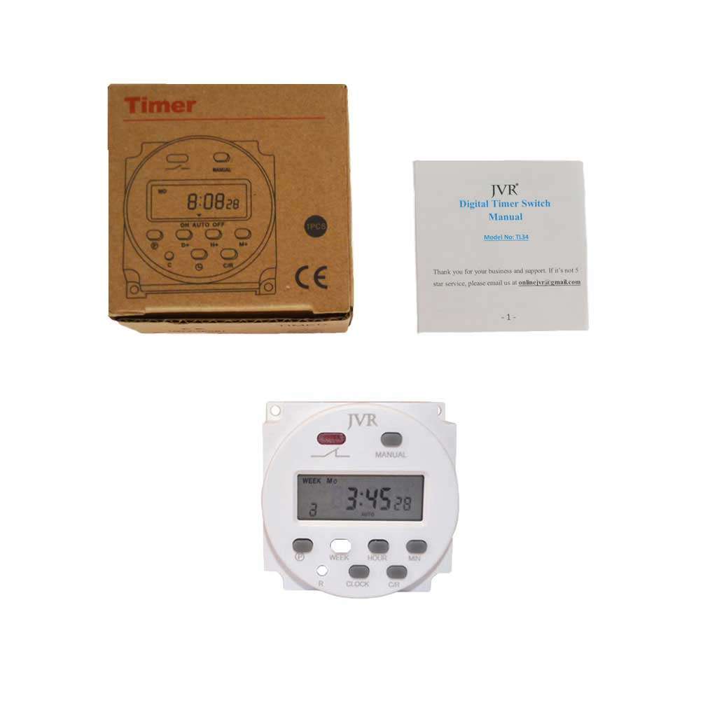 12V Timer Switch, Programmable, 7-Day (12V DC, 16 Schedules)