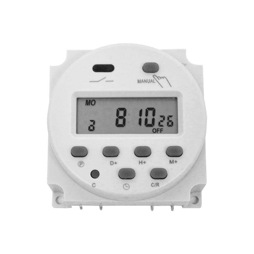 12V Timer Switch, Programmable, 7-Day (12V DC, 16 Schedules)
