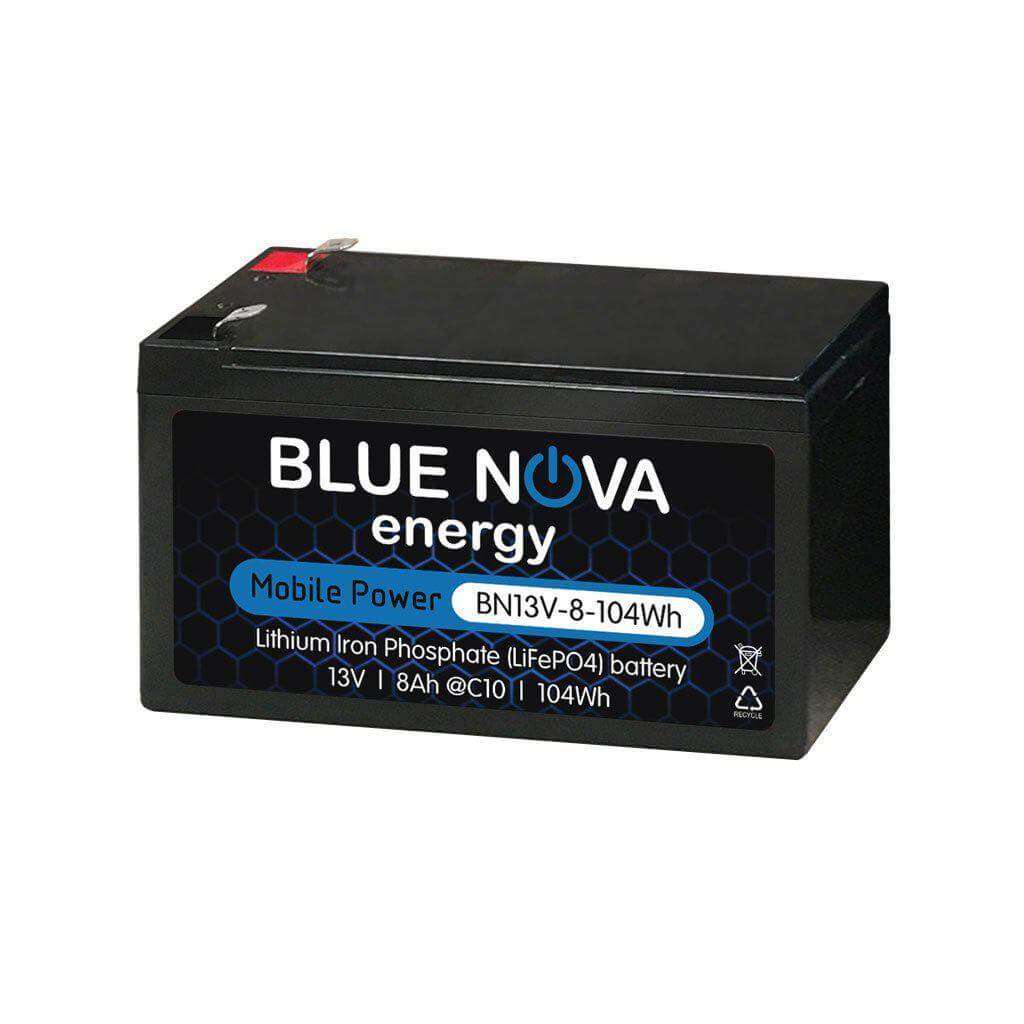 BLUENOVA Mobile Power Battery (Lithium Iron Phosphate, 13V, 8Ah, 104Wh)