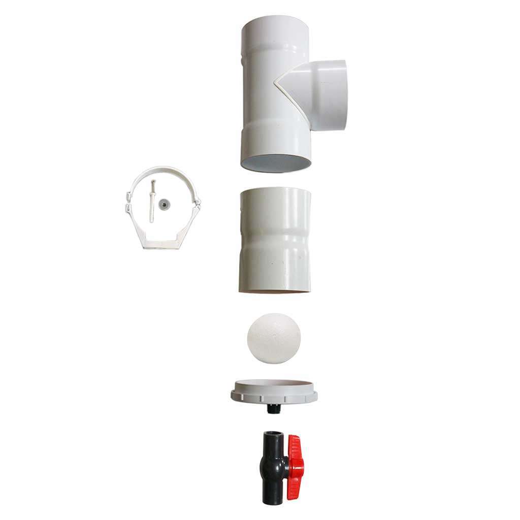 EcoDepot Rainwater Harvesting Pack 110 - Tank Cleaner, Leaf Catcher 110mm, First Flush Diverter 1...