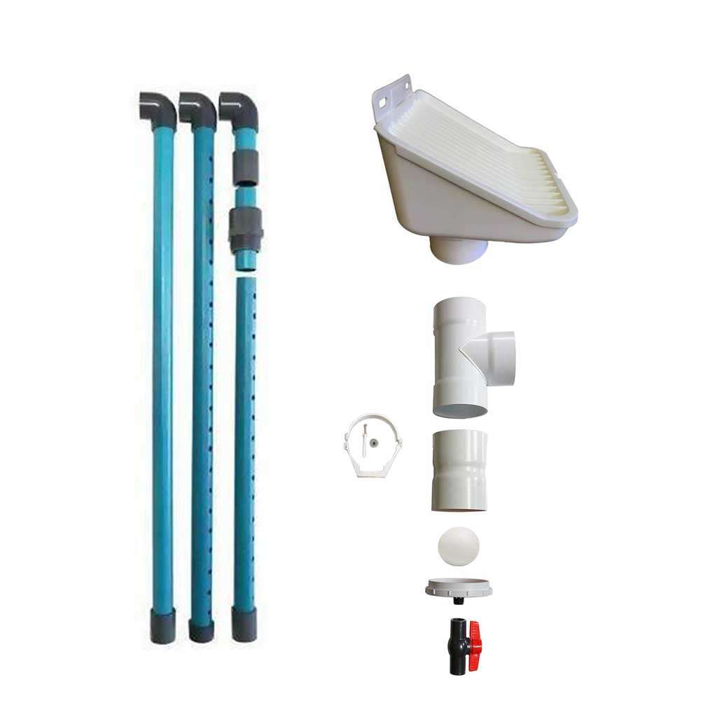 EcoDepot Rainwater Harvesting Pack 110 - Tank Cleaner, Leaf Catcher 110mm, First Flush Diverter 1...
