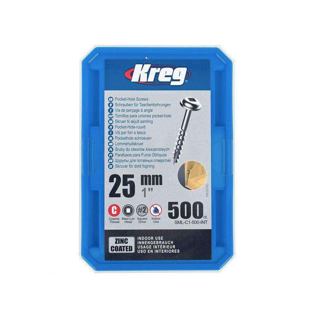 KREG Zinc Pocket-Hole Screws (25mm) - Pack of 500