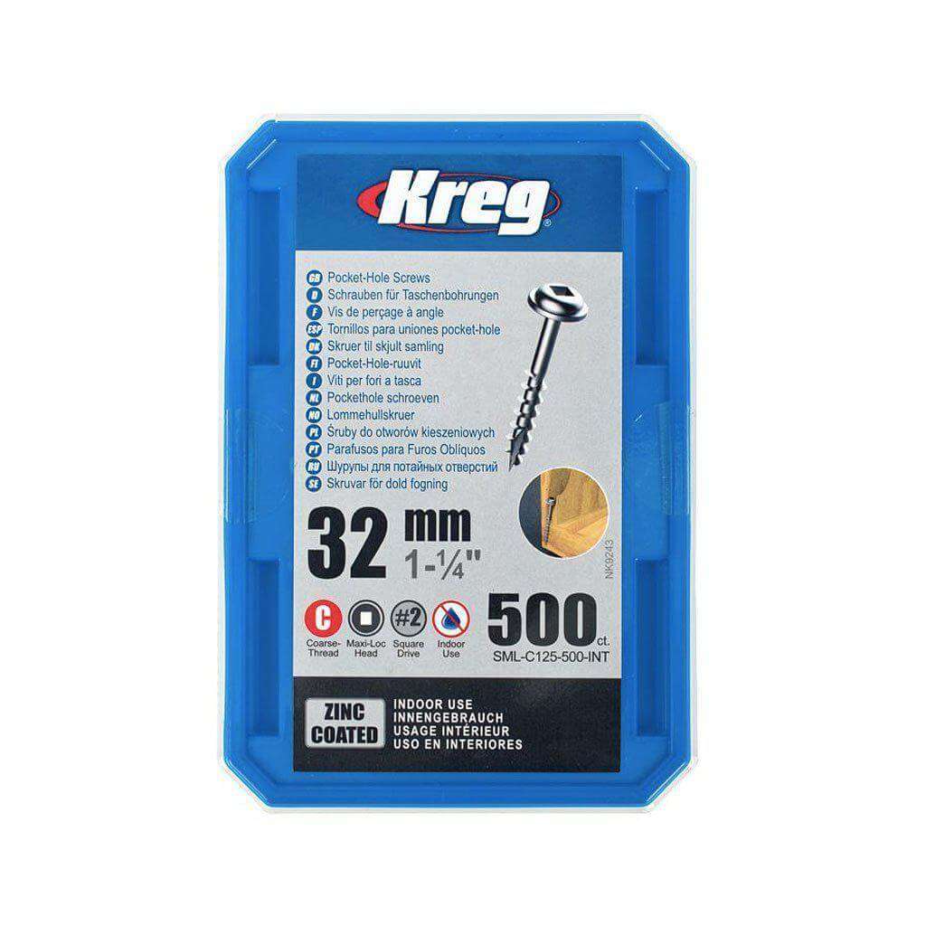 KREG Zinc Pocket-Hole Screws (32mm) - Pack of 500