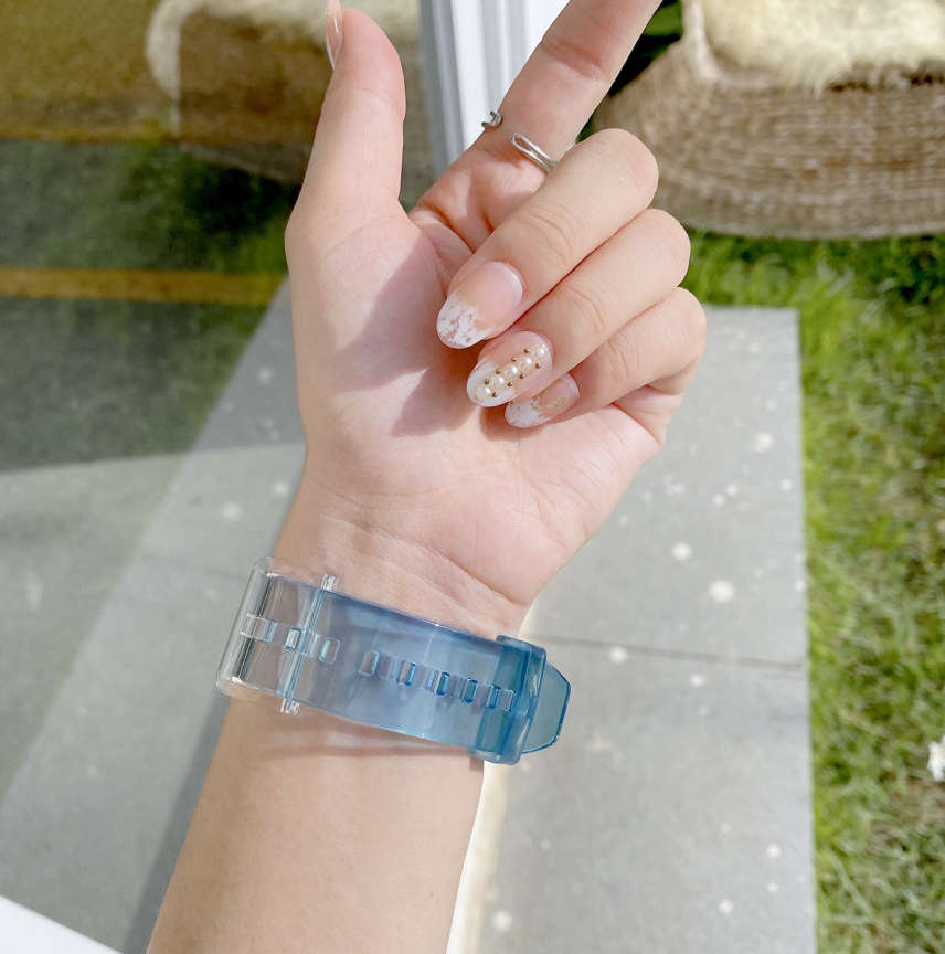 Fabulously Fit Transparent Pastel Silicone replacement strap for Samsung/Garmin/Huawei 20mm