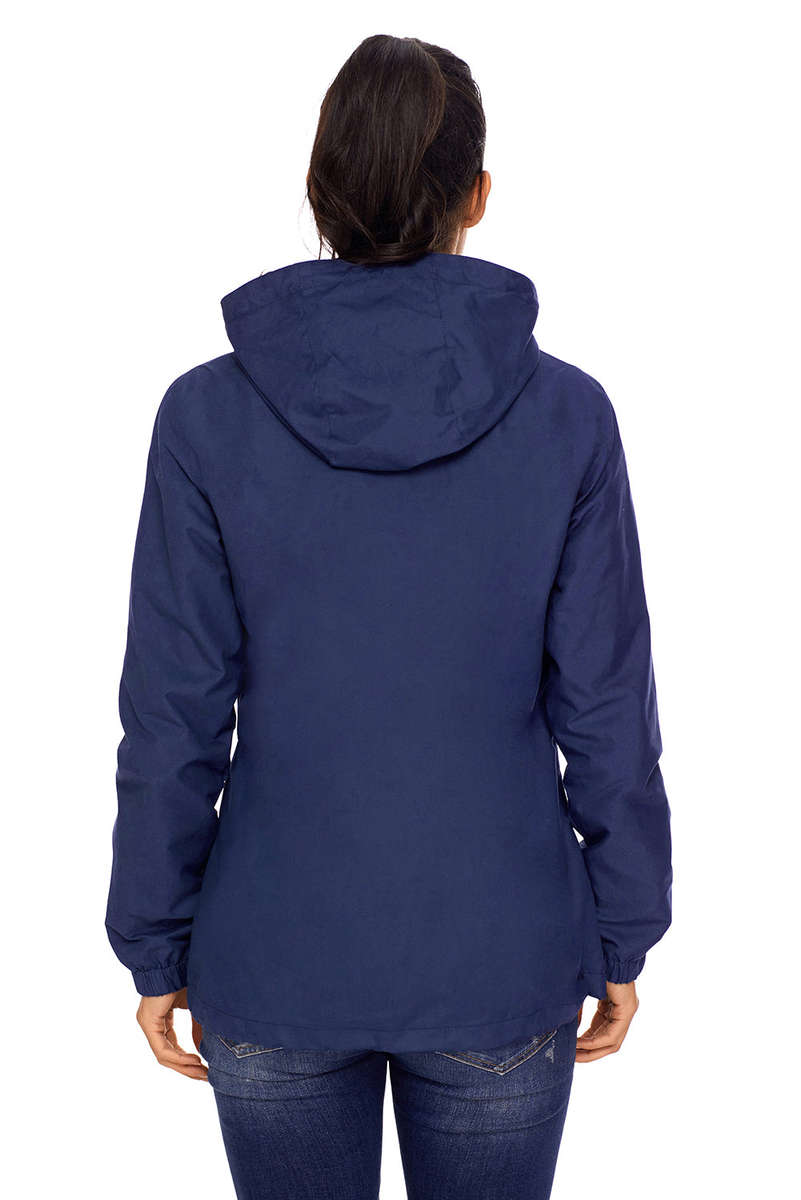 Navy Monogrammed Pullover Rain Jacket - as shown / (US 12-14)L