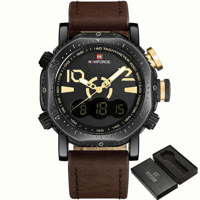 2017 Top Luxury Brand NAVIFORCE Men Sport Military Watches Men's Quartz Analog Dig... - Black Yellow