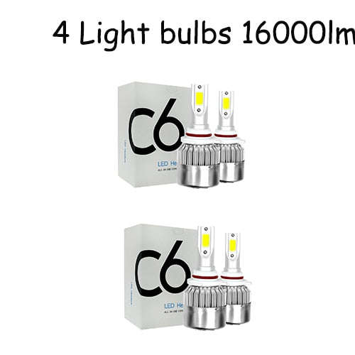 NEW Arrivals Car Lights Bulbs LED H4 H7 9003 HB2 H11 LED H1 H3 ... - 4 lamp bulbs 16000LM / 9006/HB4
