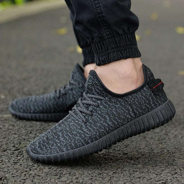 2018 New Men Summer Mesh Shoes Loafers lac-up Water shoes Walking lightweight Comfo... - Black / 7.5