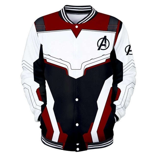 Marvel The Avengers 4 Endgame Quantum Realm Cosplay Costume Hoodies Men Hooded... - baseball1 / XXXL